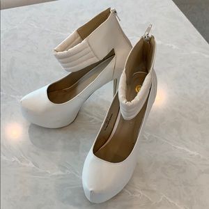 White tall heels